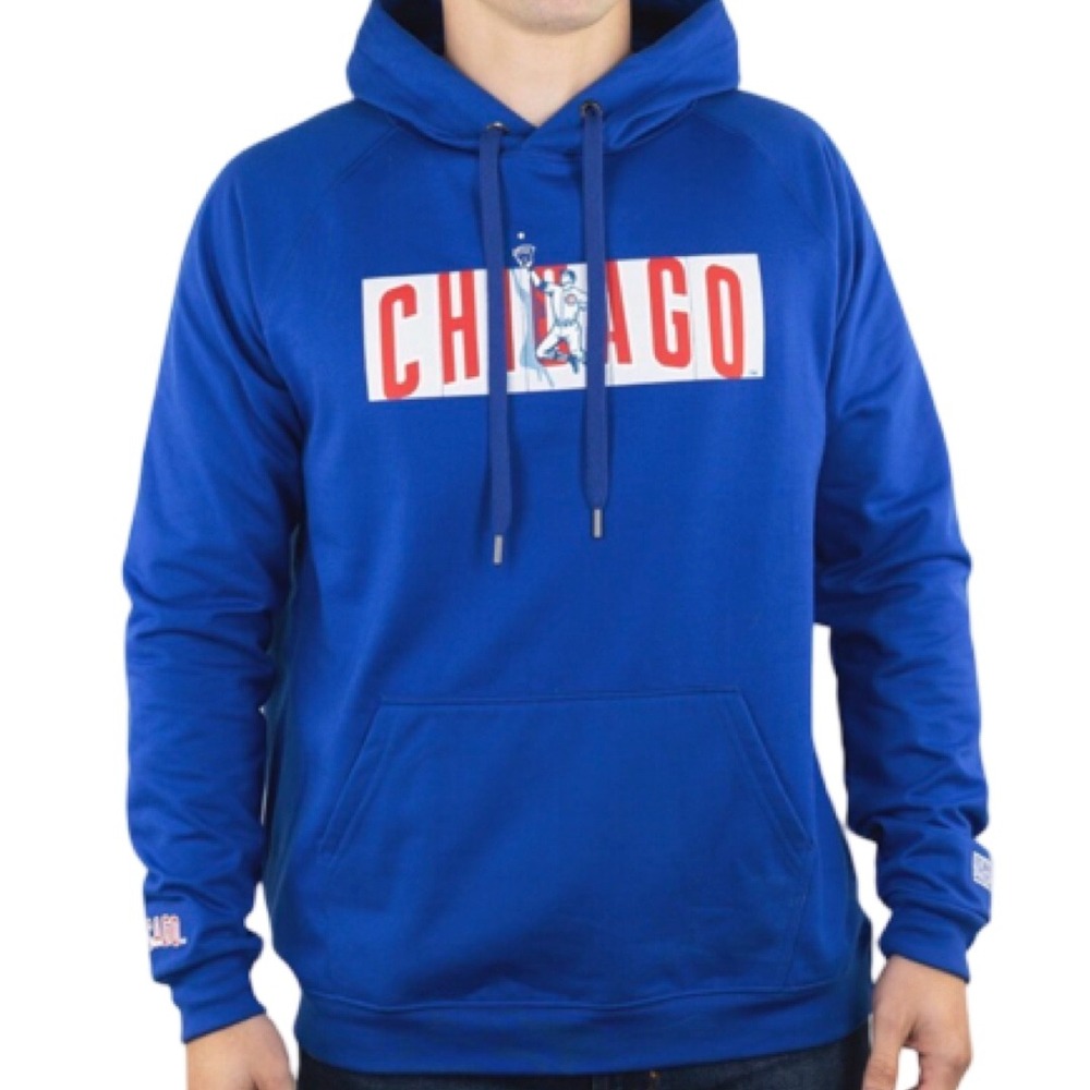 Chicago Cubs‎ Baseballism Royal Outfield Fence Hoodie Men's Size Small